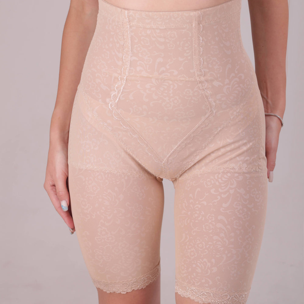 Hohe formende Spitzen-Panty mit Shaping-Effekt (2131) Beige